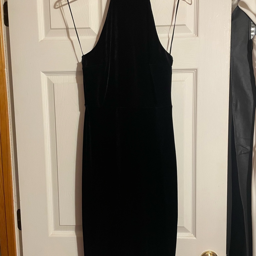 Express Elegant Black Halter Dress